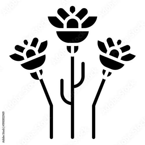 Virtual Flowers Vector Icon