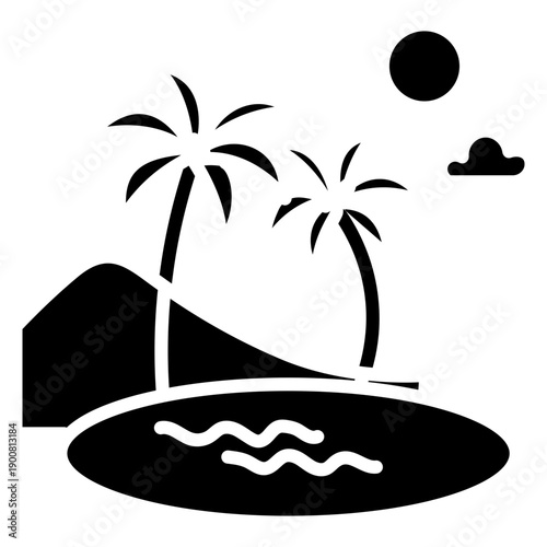 Oasis Vector Icon