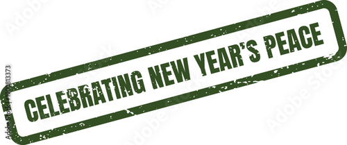 Observing Tranquility and Hopeful Resolutions with a Green New Years Peace Celebration Stamp