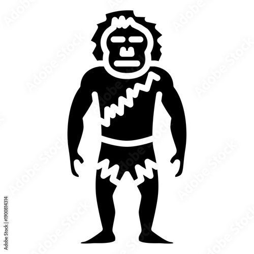 Neanderthal Man Vector Icon