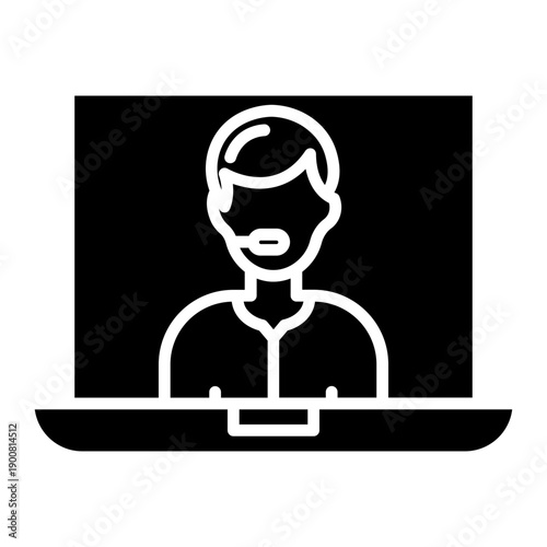 Remote Customer Support Vector Icon