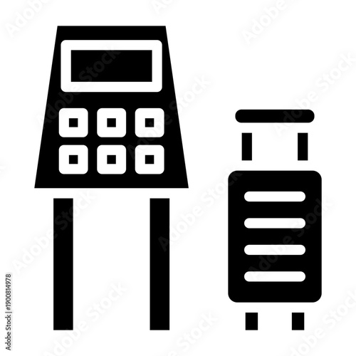 Self Check-in Kiosk Vector Icon
