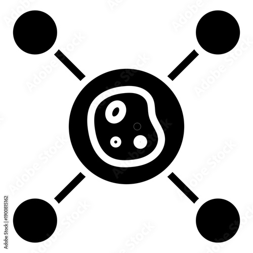Biological Network Vector Icon