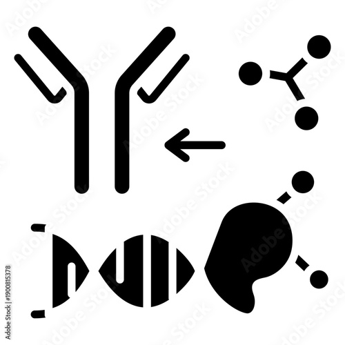 Biomolecular Interactions Vector Icon