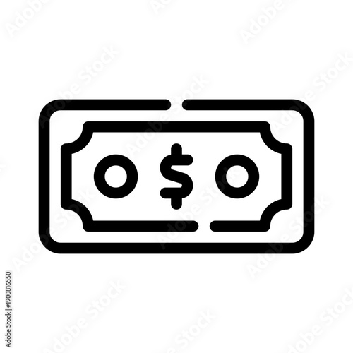 dollar line icon