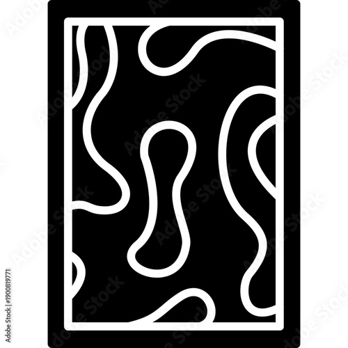 Rectangular frame with organic internal shapes