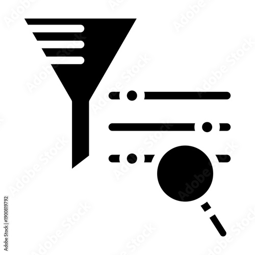 Product Search Filter Vector Icon