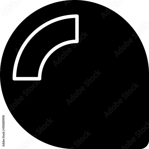 Partial circular arc inside a circle