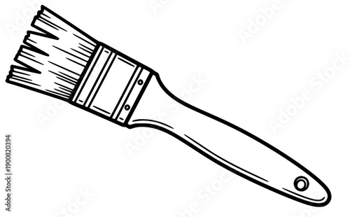 Illustration of a paint brush for artistic creation, home improvement, and creative projects