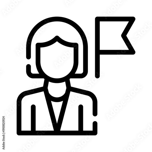 tour guide line icon