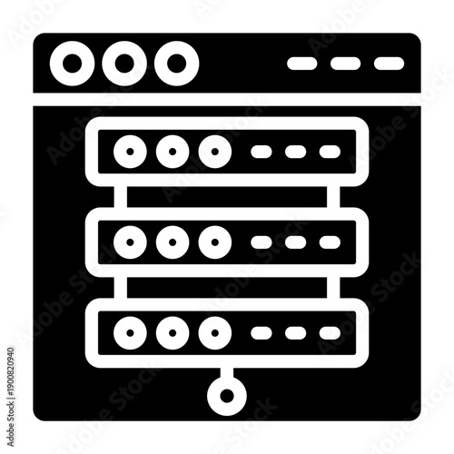 Cache Server Vector Icon