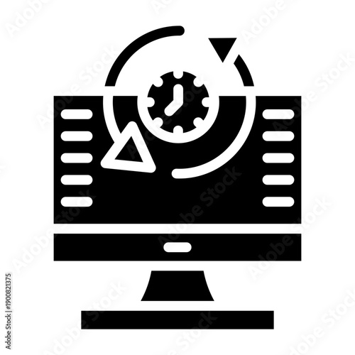 Uptime Monitor Vector Icon