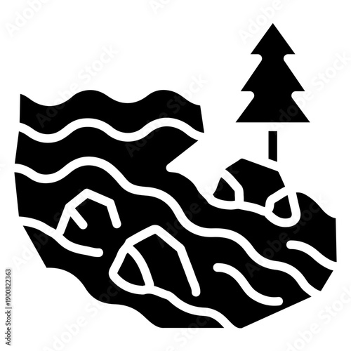 River Rapids Vector Icon