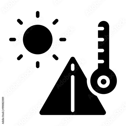 Sunburn Warning Vector Icon