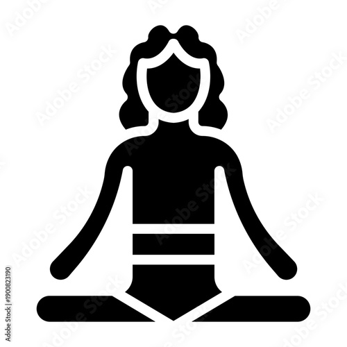 Sunrise Yoga Vector Icon
