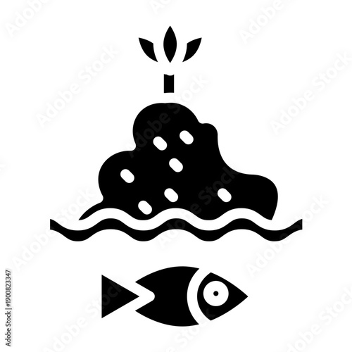Fishing Pond Vector Icon