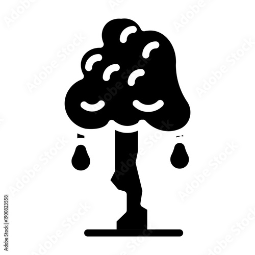 Pear Tree Vector Icon