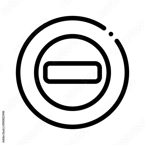 noentry line icon