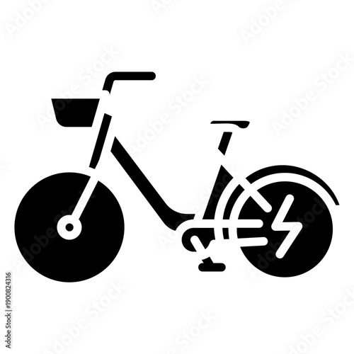 Electric Bike Share Vector Icon