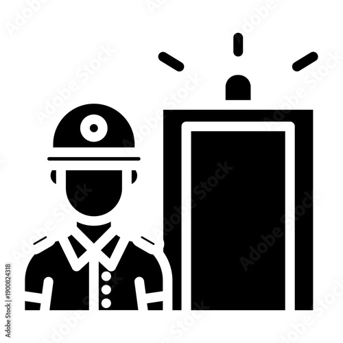Security Checkpoint Vector Icon