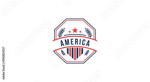 patriotic emblem representing American heritage with badge design including stars and stripes motifs highlighting national