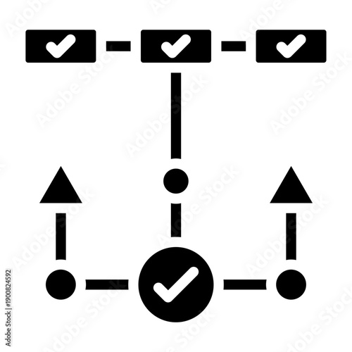 Decision Tree Vector Icon