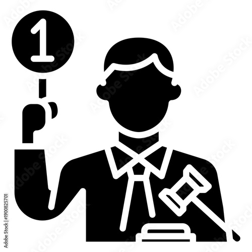 Auction Guest Male Vector Icon