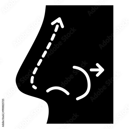 Rhinoplasty Vector Icon