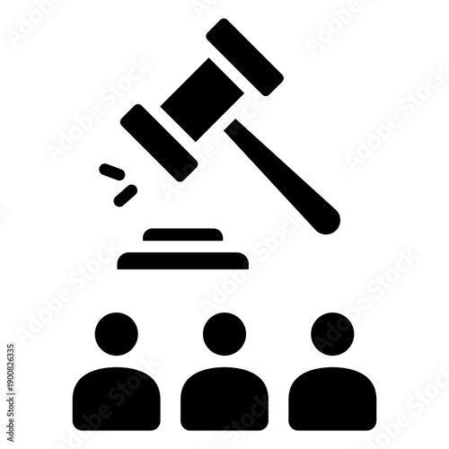 Public Auction Vector Icon