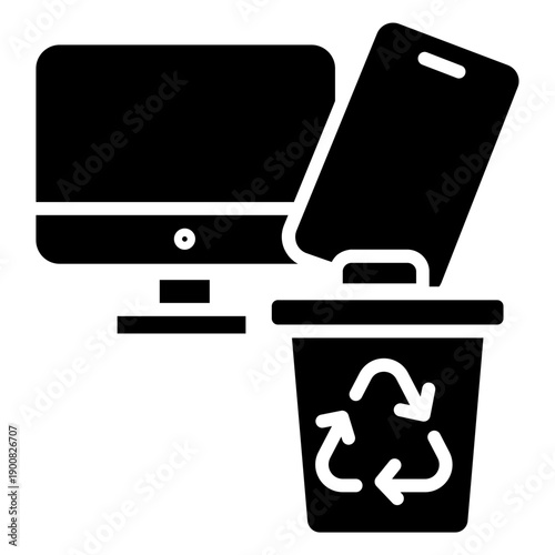 Electronics Recycling Vector Icon