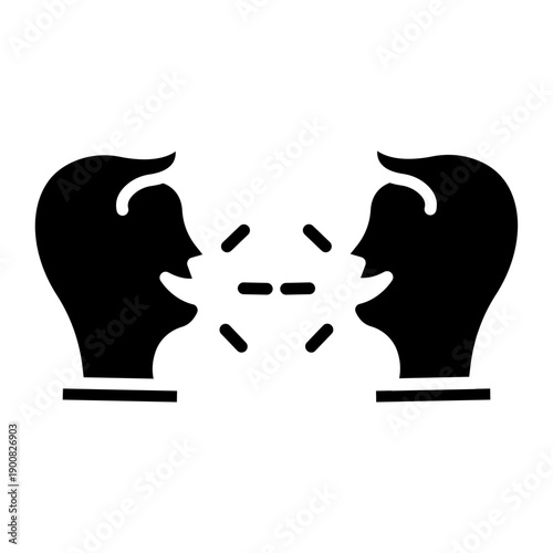 Face to Face Contact Vector Icon