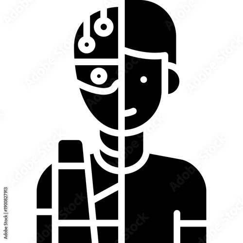 Cyborg Vector Icon