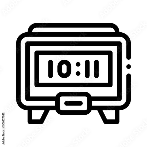 digital clock line icon