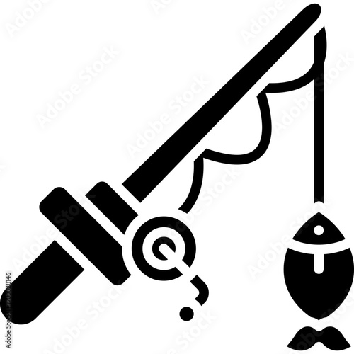 Fishing Rod Vector Icon