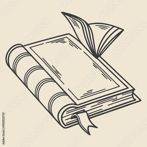 An open book with a feather quill pen resting on top of it