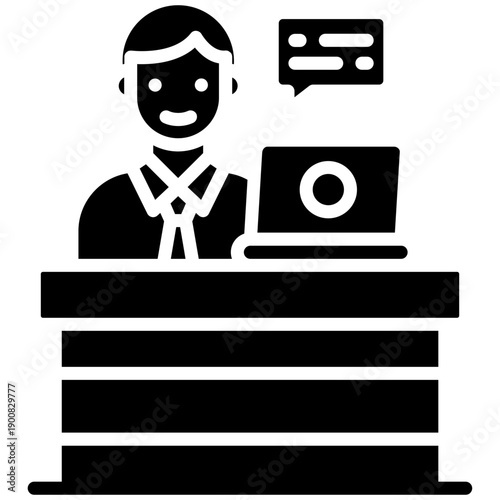 News Desk Vector Icon