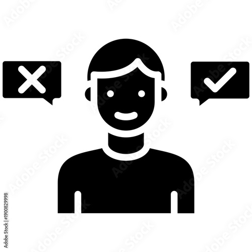 Tableau sur toile Opinion Vector Icon