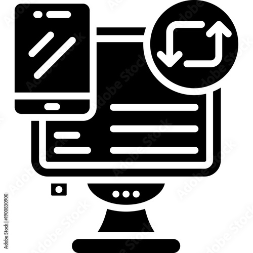 Network Data Transfer Vector Icon