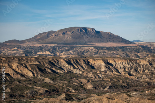 Gorafe desert lunar stone landscape in Spain