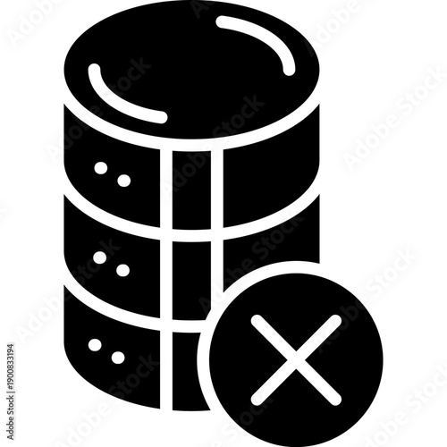 Corrupted Database Vector Icon