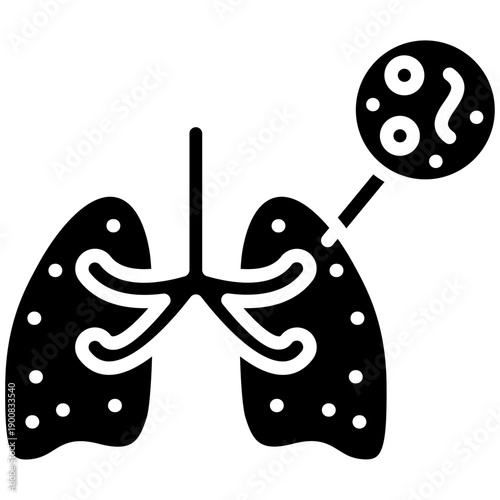 Infected Lungs Vector Icon