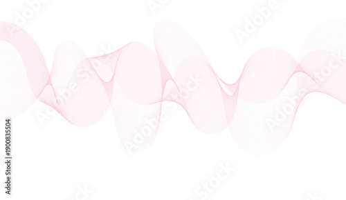 Abstract vector background with smooth color wave. Smoke wavy lines. Vector pink waves background