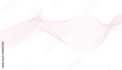 Thin line wave abstract background. Vector illustration isolated on white background. EPS 10.