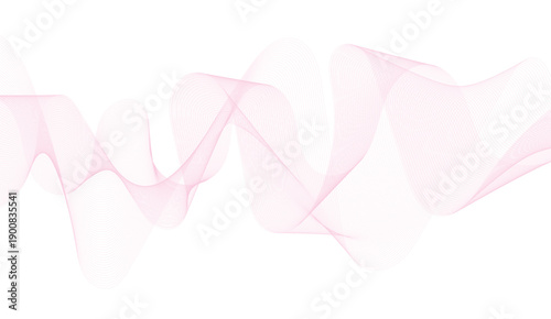 Thin line wave abstract background. Vector illustration isolated on white background. EPS 10.