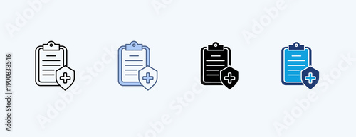 Health Multiple Icon Illustration Vector