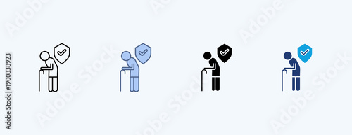 Retirement Multiple Icon Illustration Vector