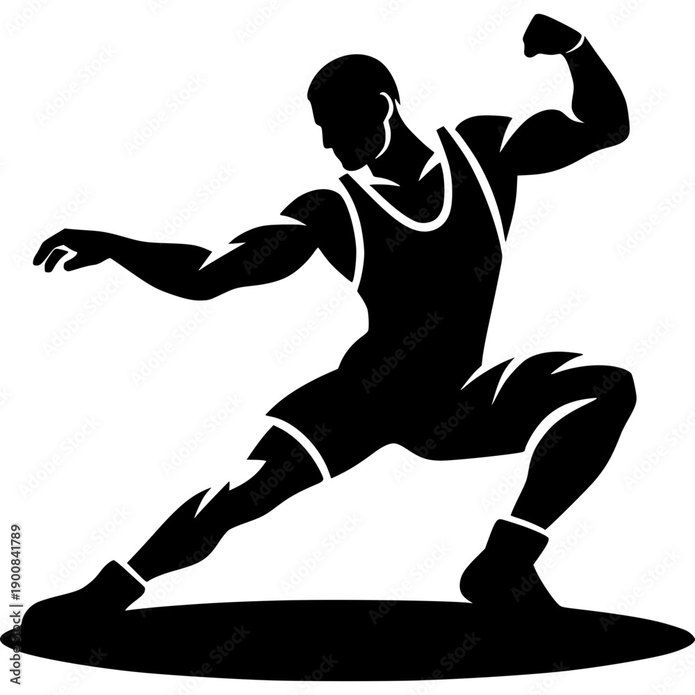 Obraz premium Wrestler Vector