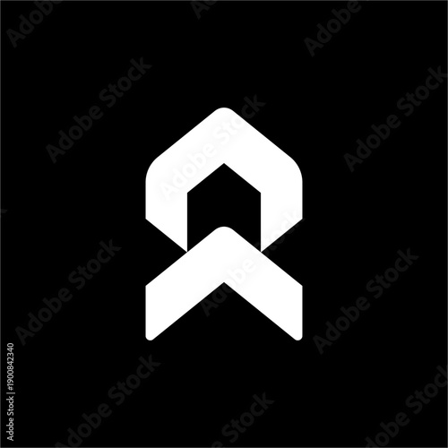 Clean, minimalist chevron-inspired A with a streamlined fuselage and wide, stable base.