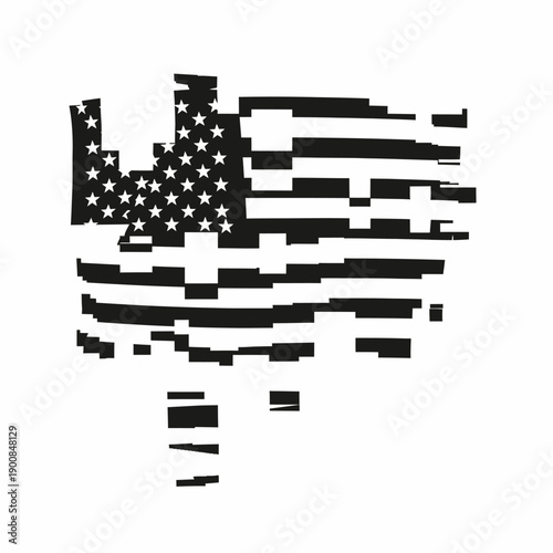 Distressed American Flag Graphic