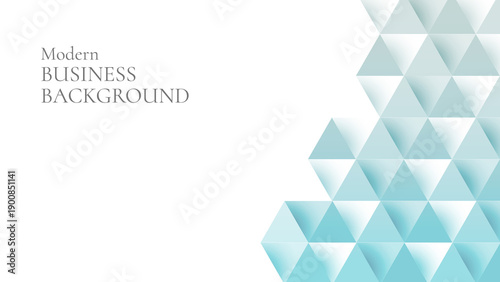 White background with geometric elements for business presentation